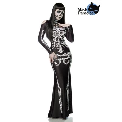 Skeleton Lady schwarz/weiß Größe XS-M | 80003atixo