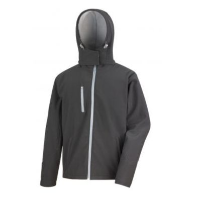 TX Performance Hooded Softshell Jacket Black/Grey XL | 11489614jak