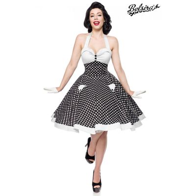 Vintage-Swing-Kleid,schwarz/weiß Größe 2XL | 50066atixo