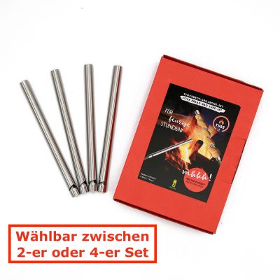 4er Set - Take2 Tube it Stockbrot Grillrohr 2er oder 4er Set Spieße Edelstahl selbst machen | 15692