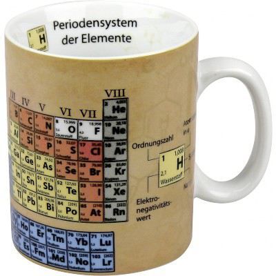 Becher Chemie Tasse Porzellan Naturwissenschaften Schule Periodensystem | 3411 / EAN:4028145043313