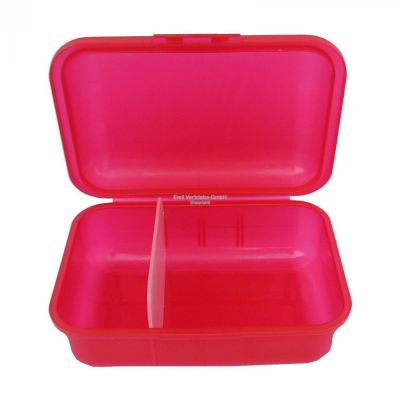Brotboxen rot mit 2 Trennstegen Brotzeitbox Brotzeitdose Brotdose Frühstücksdose Kinderbox | 5675 / EAN:4030596003075