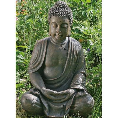 Buddha Figur Skulptur sitzend Asia Lotus Dekoration 40 cm betend meditierend Feng Shui | 1729 / EAN:4020606257550