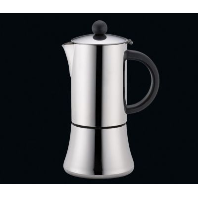 Espressokocher Tiziano 6 Tassen schwarz Edelstahl Espressomaker Induktion Mokka Bereiter | 8185 / EAN:4017166342840