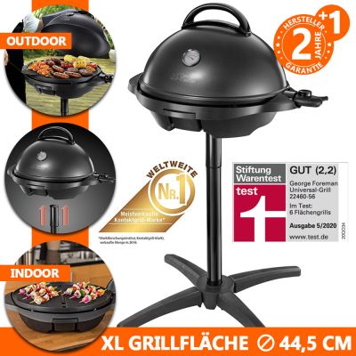 George Foreman Elektrogrill Tischgrill BBQ Stand Grill Kugelgrill elektrisch XL | 17235 / EAN:4008496877812