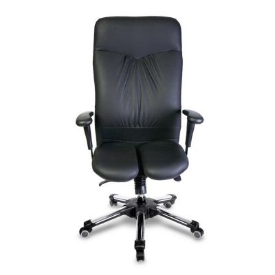 Harastuhl Chefsessel CAE schwarz Kunstleder geteilte Sitzfläche hohe Rückenlehne | 14099