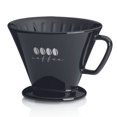 Kela Kaffeefilter L Excelsa schwarz Größe 4 Kaffeebereiter Filter aus Porzella | 19055 / EAN:4025457124938