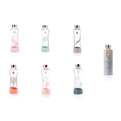 Metallic Rose - Equa Trinkflasche verschiedene Motive Glasflasche Wasserflasche Sportflasche | 15466