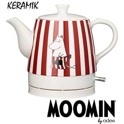Moomin Keramik Wasserkocher Wasserkessel Teekocher Rot Weiss 0,8L 1750 Watt | 16150 / EAN:5708301003403