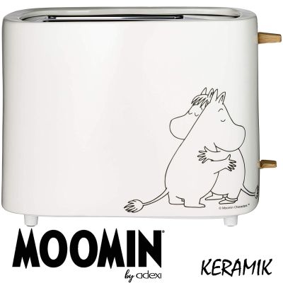 Moomin Toaster Keramik 2 Scheiben, 875 Watt, Weiss by Adexi | 16153 / EAN:5708301003434