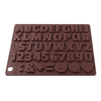Schokoladenform Buchstaben und Zahlen 2er Set Pralinenform 2109 Silikon Silikonform | 9237 / EAN:4044935021095