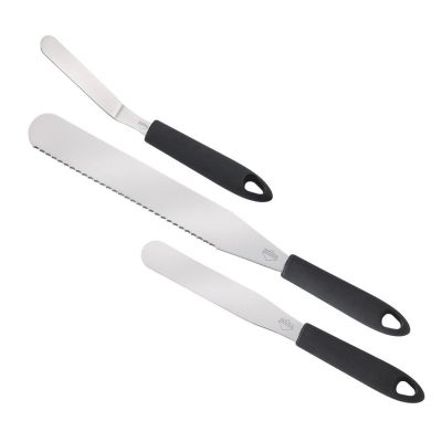 Tortenmesser 3-er Set Palette Konditormesser Winkelpalette Knife Edelstahl | 8211 / EAN:4007371057127