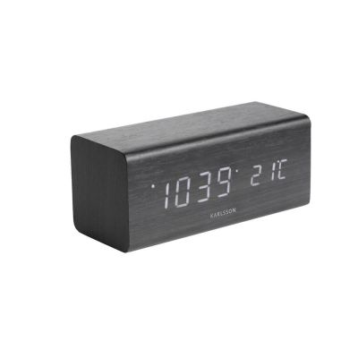 Wecker Block schwarz digital mit Temperatur batteriebetrieben Digitalwecker Uhr LED | 10778 / EAN:8714302612381