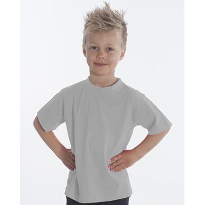SNAP T-Shirt Basic-Line Kids, Gr. 128, Farbe Asche | 060119-300-12 / EAN:0651650570032