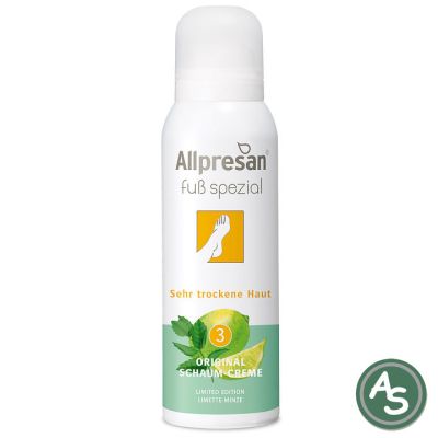 Allpresan Fuss Spezial Schaum-Creme sehr trockene Haut (Nr3) Summer Edition LIMETTE MINZE - 125 ml | A10112410 / EAN:4038235024108