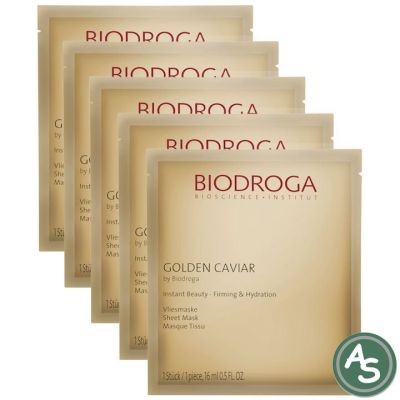 Biodroga Golden Caviar Instant Beauty - Firming & Hydration Vliesmaske - 5 St. | B45368 / EAN:4086100453683