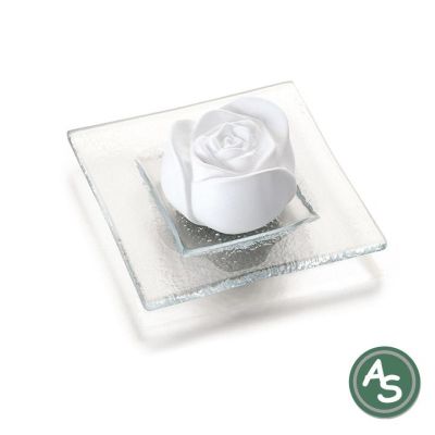 Primavera Duftstein Rosenblüte auf Glasteller | P60081 / EAN:4086900600812